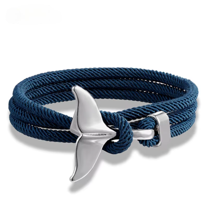 TideBond™ Ocean-Inspired Whale Tail & Anchor Bracelet – For Hearts That Drift Together