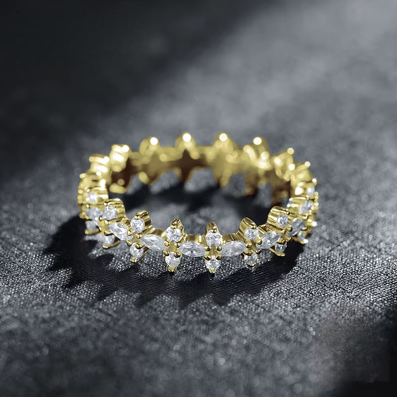 EternaGlow™ 925 Sterling Silver Rhombus CZ Stackable Rings – Sparkle, Stack, Shine